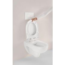 Pack WC suspendu Geberit Renova 54cm, Rimfree, abattant ralenti et déclipsable, Blanc Ref :500.801.00.1