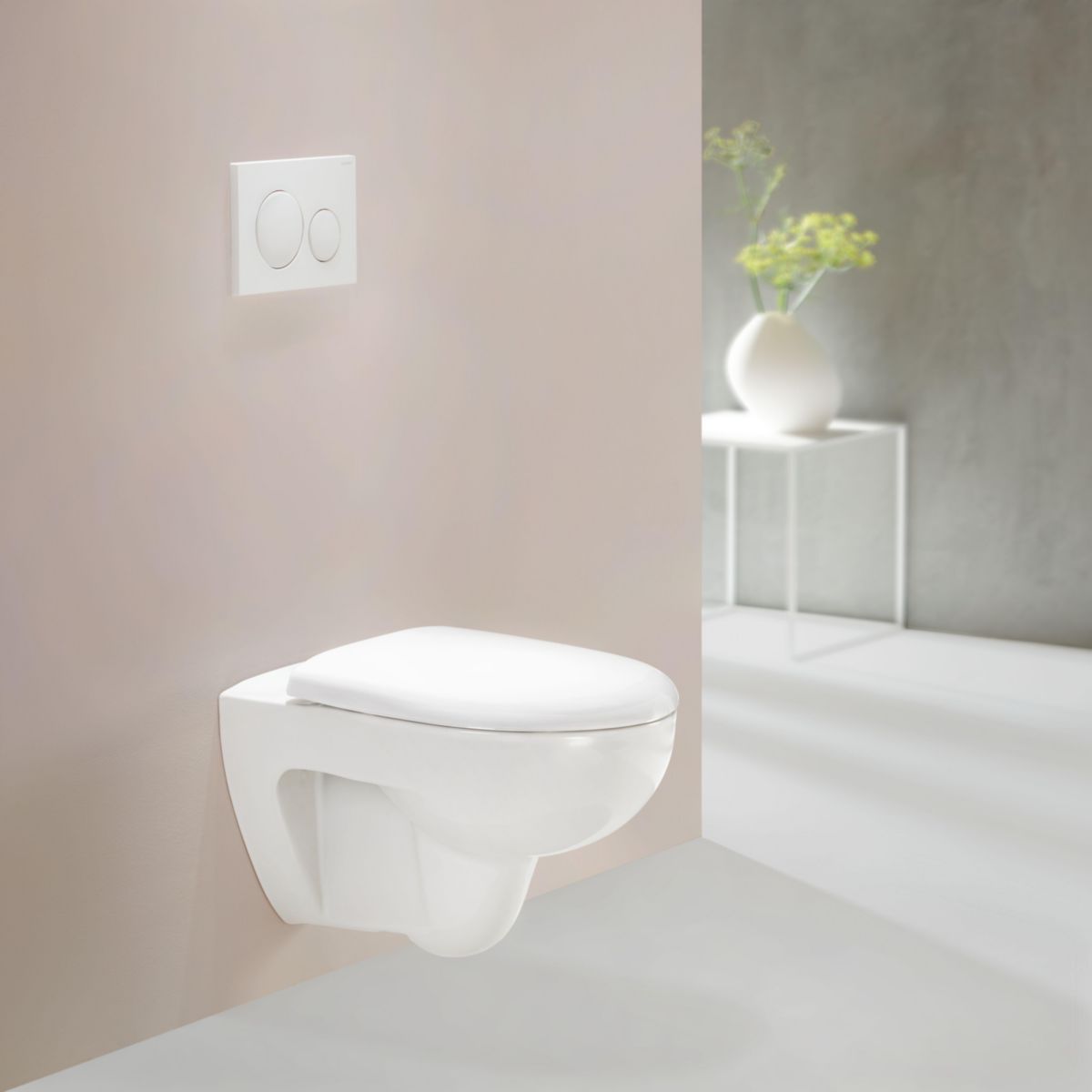 Pack WC suspendu Geberit Renova 54cm, Rimfree, abattant ralenti et déclipsable, Blanc Ref :500.801.00.1