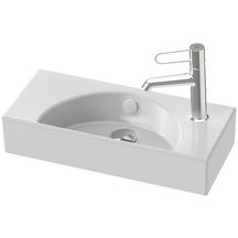 Lave-mains compact L50 x P22,5 cm, livré sans bonde blanc réf: EGO112-56-00