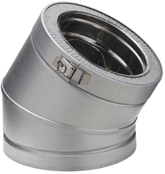 Coude 30° THERMINOX ZI, diamètre 130 mm, Spécial Gaz EC 30 130 ZI Réf. 23130011/9999