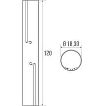 Manchon de rallonge pour assemblage 2 tubes diamètre 20 Chromé réf. 004843