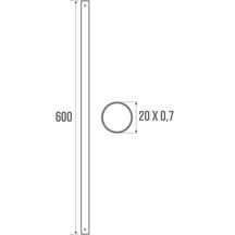 Tube droit de 60 cm réf. 004823