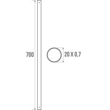 Tube droit de 70 cm réf. 004825