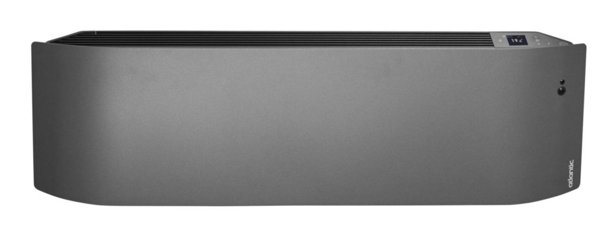 Radiateur électrique Divali pilotage intelligent connecté plinthe 1500W gris étoilé Réf. 507633