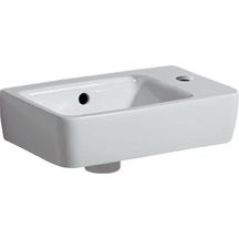 Lave-mains Renova Compact sans plage de dépose - 40 x 25 cm - trou de robinetterie à droite - trop-plein visible - blanc Réf. 276140000