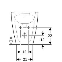 Bidet au sol Acanto - caréné jusqu au mur - 51 cm - trop-plein visible - blanc Réf. 500.603.01.2