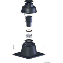 Terminal avec solin flexible PPS diamètre 80mm colis DY899 Réf 100015329