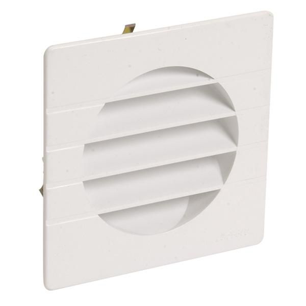 Grille d'aération spéciale façade blanc 1GETM12B pour tube PVC