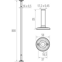 Tube droit de 80 cm réf. 004022