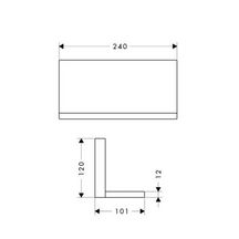 AXOR ShowerSolutions Tablette 240 / 120, Noir chromé brossé