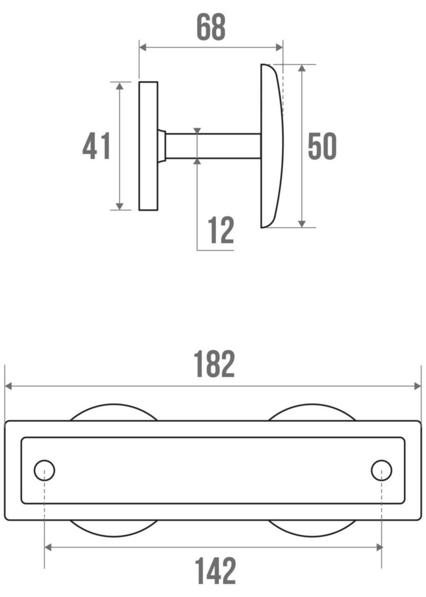 Porte-peignoir 2 têtes acier chromé réf. 823902