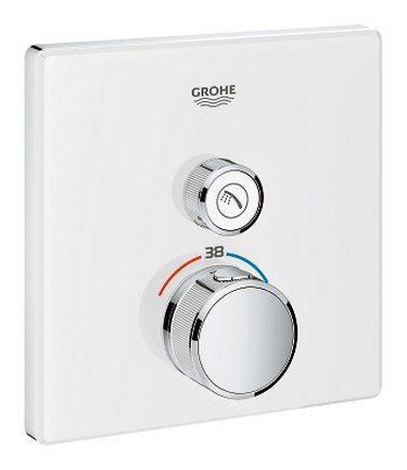 Thermostatique pour installation encastrée 1 sortie Grohtherm SmartControl Blanc 29153LS0