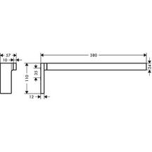 AXOR Universal Rectangular Porte-serviettes fixe, Bronze brossé