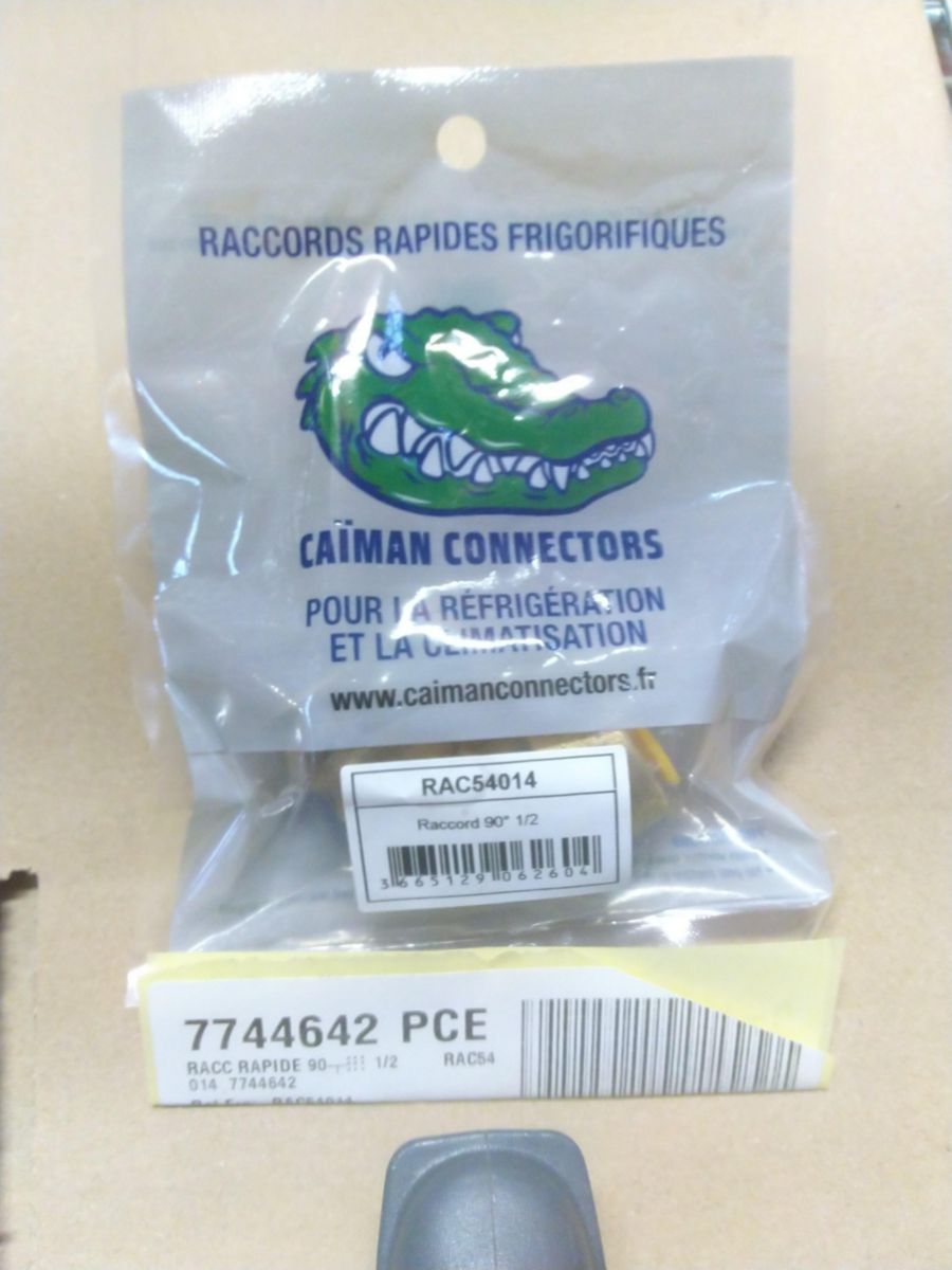 Raccord rapide coudé 90° à pression 1/2'' Réf. RAC54014