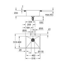 Évier en acier inoxydable K800 Inox GROHE 31583SD1