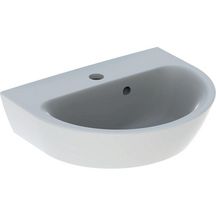 Lave-mains Renova - 45 x 36 cm - trou de robinetterie au centre - trop-plein visible - blanc Réf. 500.375.01.1