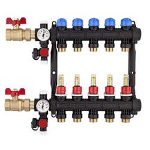 Collecteur pré-monté NIS avec débitmètre 5 circuits réf. 1409040416