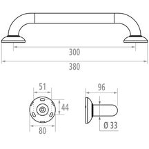 Barre de relèvement longueur de 30 cm réf. 046130