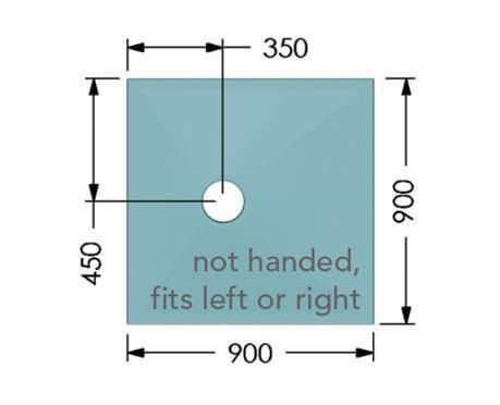 Support pour sol de douche à l'italienne Tuff Form 900 x 900 x 22 mm Réf. 21000