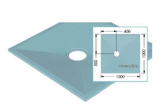 Support pour sol de douche à l'italienne Tuff Form 1000 x 1000 x 22 mm Réf. 21008