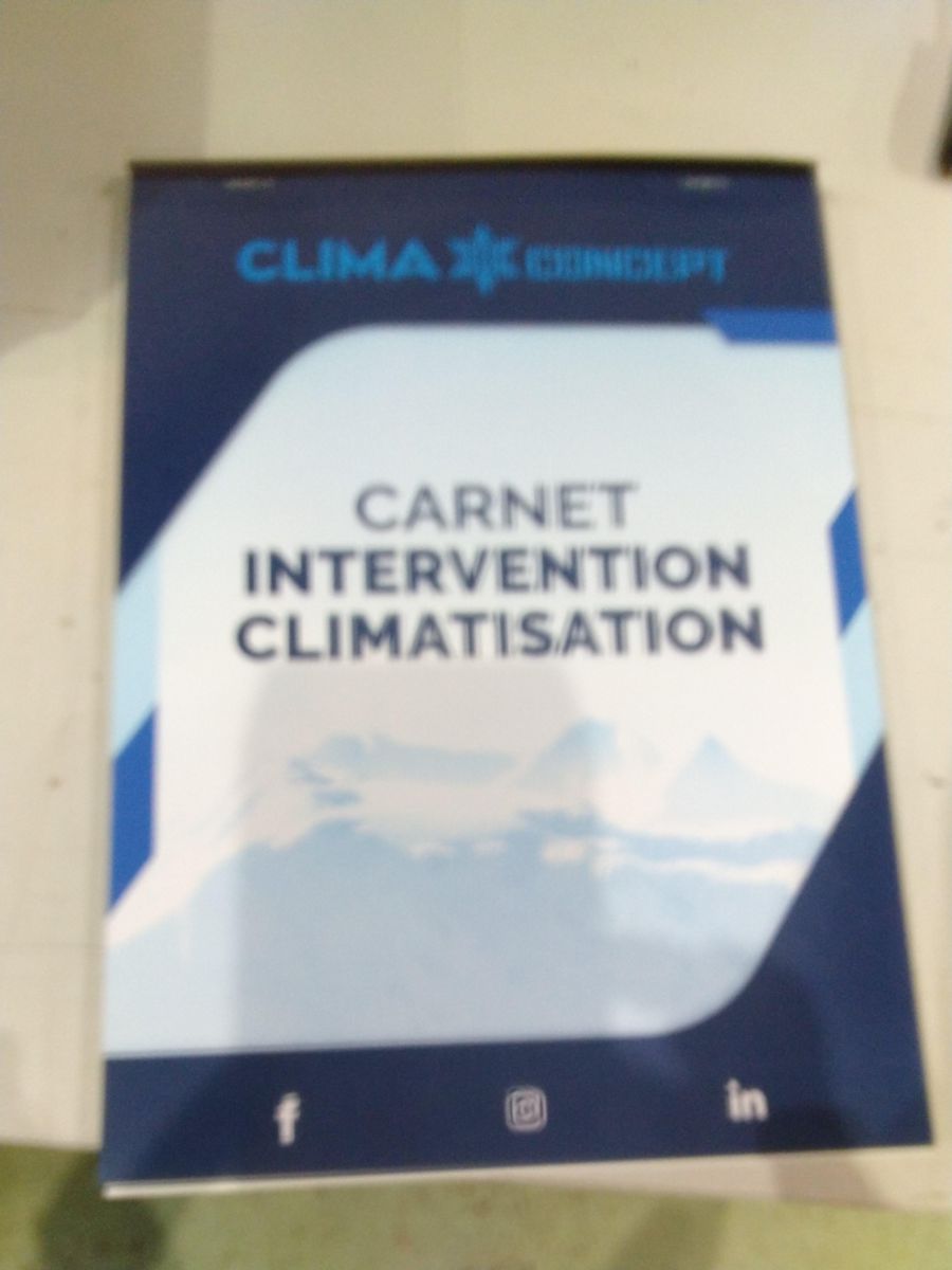 Carnet intervention clim Réf. PRO25022