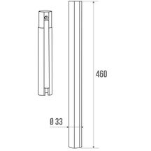 Barre droite pour main courante Polyalu 46 cm réf. 046440