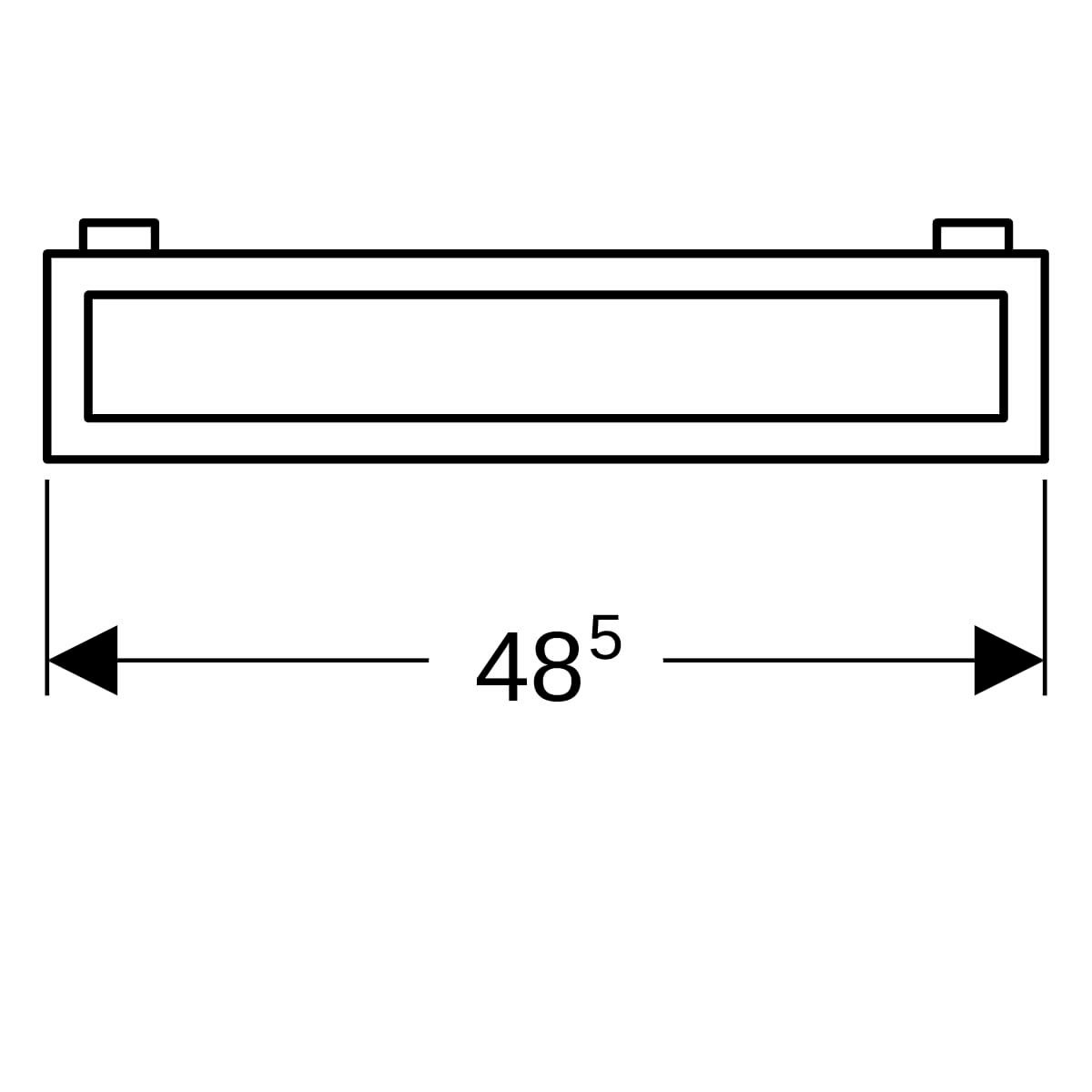 Porte-serviettes latéral chromé pour plans de 60 cm et 90 cm PRECIOSA II chrome réf. 500750000