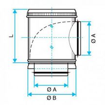 Caisson piquage acoustique et aéraulique galvanisé - Diamètre 355/500 + joint  11098085