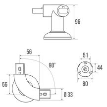 Support de liaison 90° 10,6 cm réf. 046520