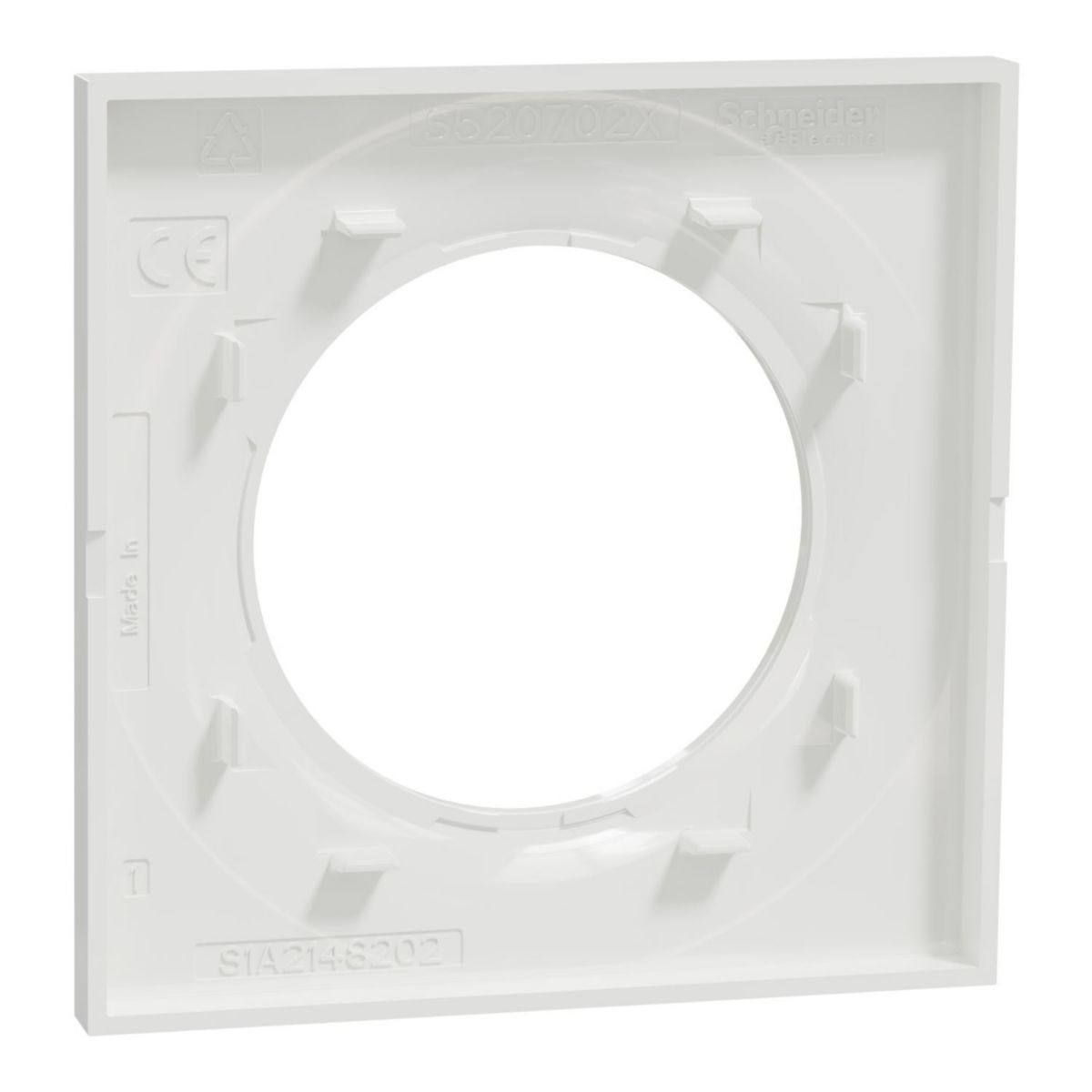 Odace plaque styl blanc 1 poste Réf S520702