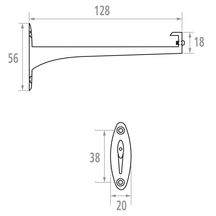 Paire de support tablette ZAMAK chromé réf. 006012