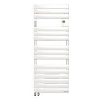 Sèche-serviettes Adélis mixte 692W eau chaude 750W électrique avec soufflerie 1000W blanc brillant avec patère intégrée Réf. 861959