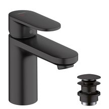 Mitigeur de lavabo 100 Vernis Blend CH3 CoolStart avec vidage clic-clac, Noir mat réf. 71589670