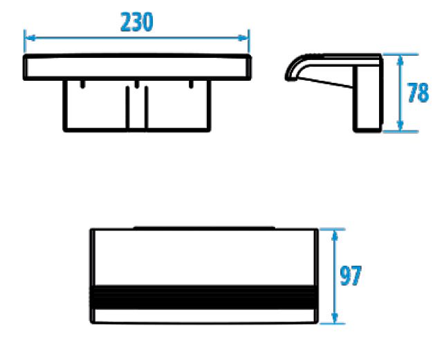 Tablette de douche Arsis à clipser gris anthracite réf. 047739