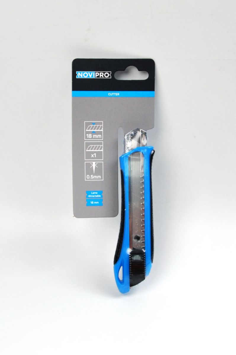 Cutter Novipro lame rétractable 18mm