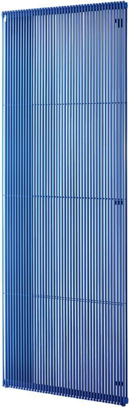 Radiateur eau chaude Acova Striane vertical double, puissance 1872W (dT50), hauteur 2000 mm, largeur 497 mm, 26 éléments, raccordement par le bas, excentré, Aller/Retour réversible, appareil réversible Haut/Bas, Blanc RAL 9016 Réf. HTD-200-049