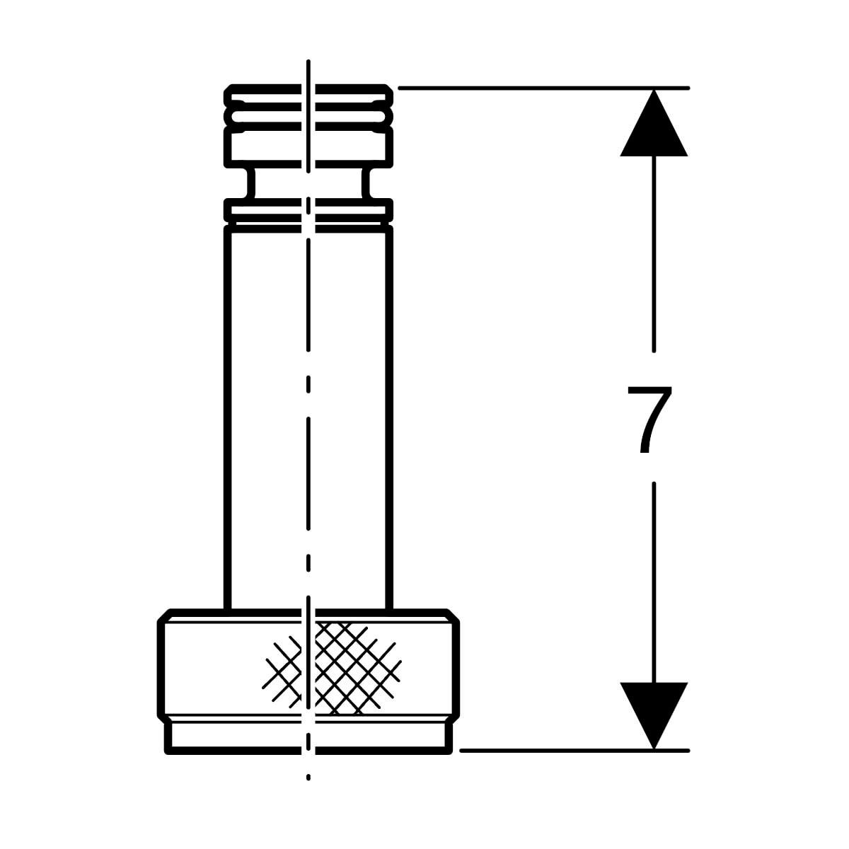 Pièce de raccordement Geberit pour rinçage forcé hygiénique: L=7cm