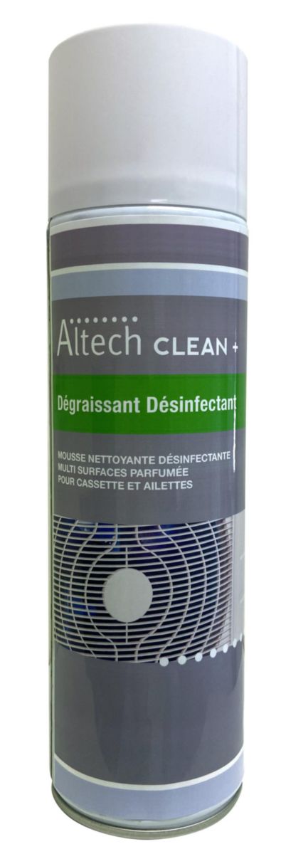 MOUSSBACT - Mousse nettoyante désinfectante multi-surfaces parfumée pour caissettes et ailettes 500ml - Clean+ Altech