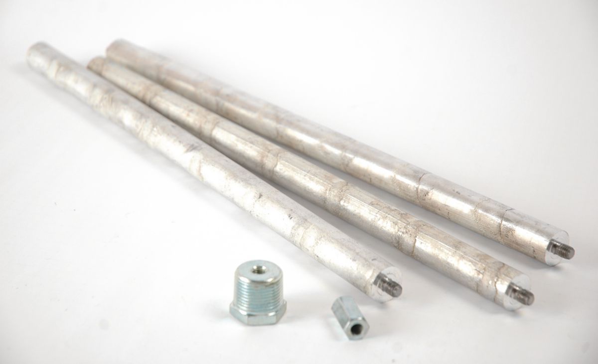 Anode 3 par appareil. Pour c-e gaz TES 50/NHRE(V) 60/HRE46-60-75-90/HRE V 60. Réf. 397382