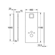 Habillage pour bâtis WC RAPID SL 38340001 et 38680001, chromé réf. 38636001