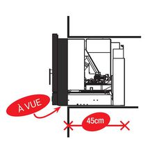 Poêle à granulés METTI 8 avec raccord intégré acier noir 8,5 Kw réservoir 15 kg Réf. P643784