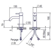 Mitigeur lavabo EQUINOX 316 sans vidage Cuivre rosé Réf. 81709CR