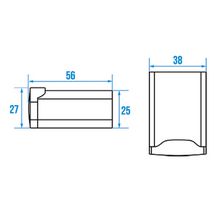 Porte-peignoir ARSIS 1 tête, Aluminium chromé réf. 049018