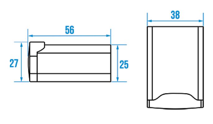 Porte-peignoir ARSIS 1 tête, Aluminium chromé réf. 049018