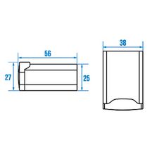 Porte-peignoir ARSIS 1 tête, Aluminium époxy blanc réf. 049818