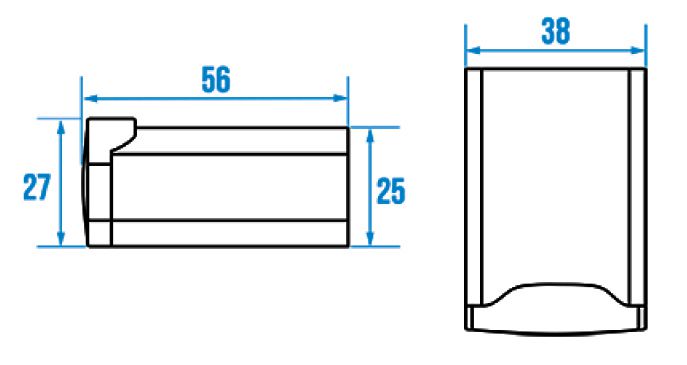 Porte-peignoir ARSIS 1 tête, Aluminium époxy blanc réf. 049818