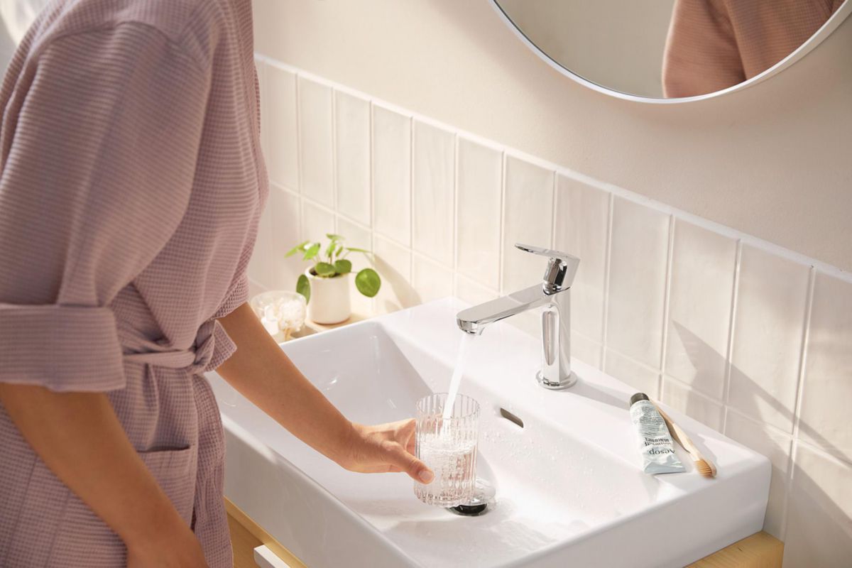 Mitigeur de lavabo 110  Rebris S CoolStart sans tirette ni vidage Chromé Réf. 72520000