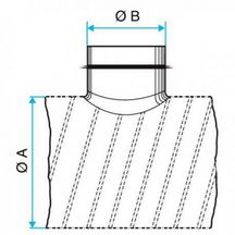 Piquage équerre circulaire galvanisé à joint - Diamètre 125/160 - Piquage à joint à 90° à fixer sur conduit circulaire 11098262