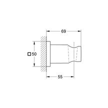 Support mural pour douchette Rainshower Chromé 27075000