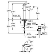 Mitigeur monocommande Lavabo Taille XL Eurodisc Cosmopolitan Chromé 23055002